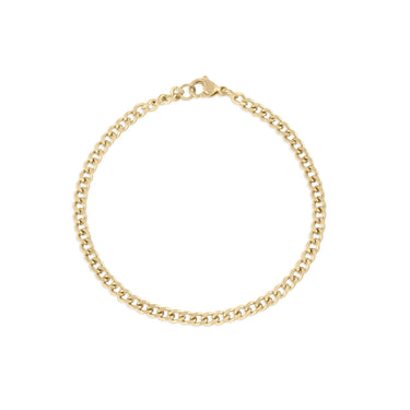 Wholesale jewelry 14K Gold Filled Plus Diamond Cut Curb Chain Bracelet- main- 4mm