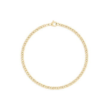 Wholesale jewelry 14K Gold Filled Plus Diamond Cut Curb Chain Bracelet- main- 3mm