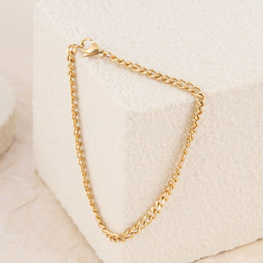 Wholesale jewelry 14K Gold Filled Plus Diamond Cut Curb Chain Bracelet- studio- 3mm