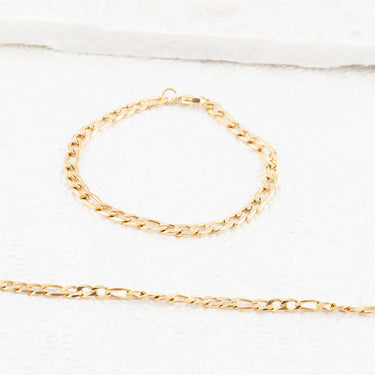 Wholesale jewelry 14K Gold Filled Plus™ Figaro Chain Bracelet- studio 
