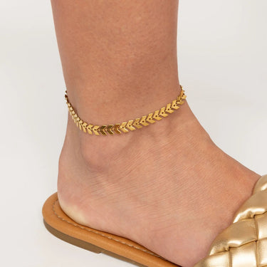 Bracelet de chevron en acier inoxydable 18 carats en or 18K