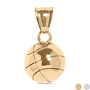 Stainless Steel 3D Basketball Charm