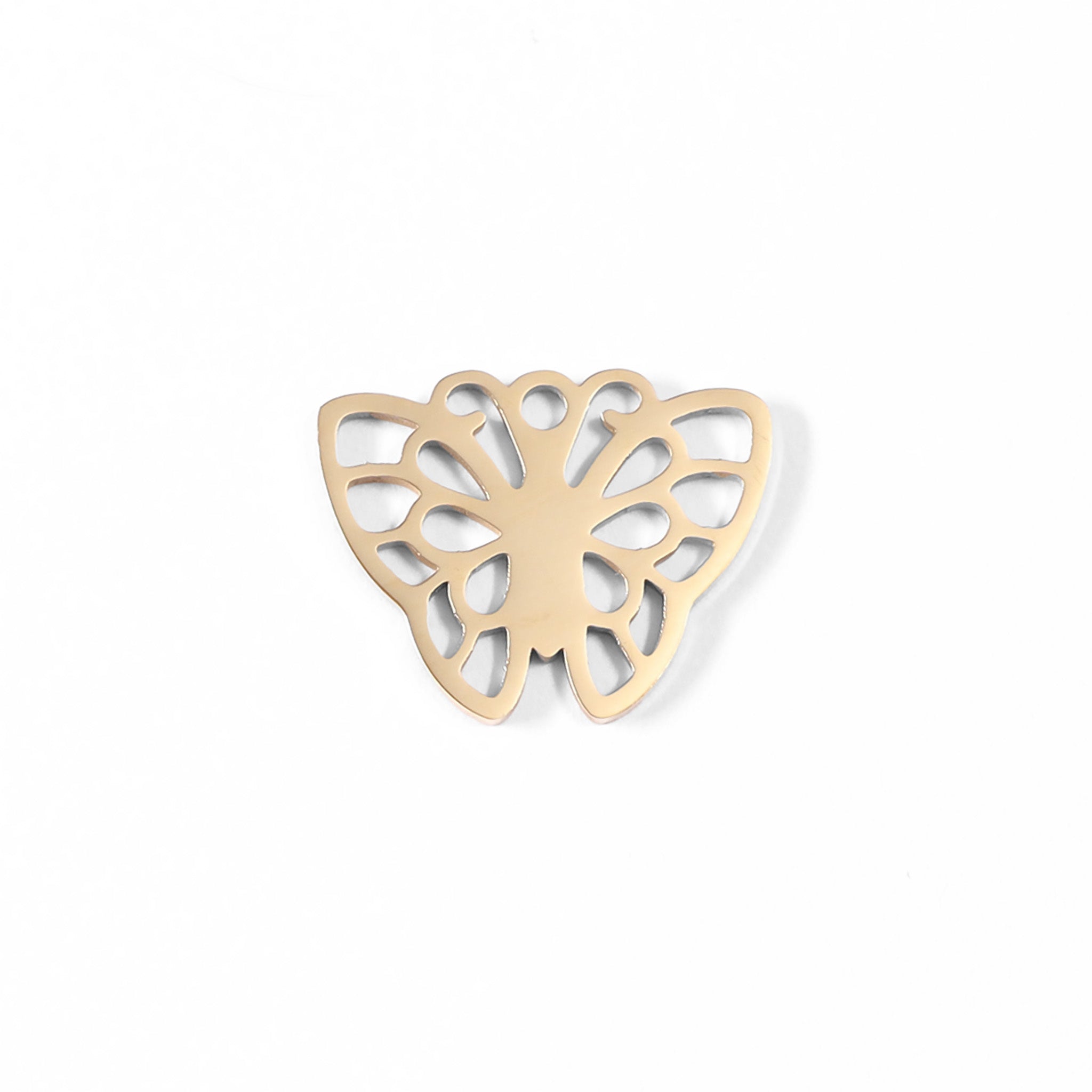 18K Gold PVD Stainless Steel Butterfly Charm / PDL0083