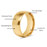 Gold Stainless Steel Ring Features