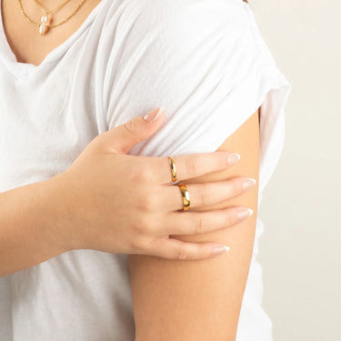 Wholesale jewelry 14K Gold Filled Plus Blank Ring- model- small and large