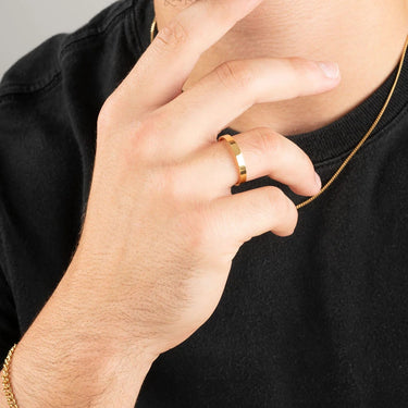 Wholesale jewelry 14K Gold Filled Plus Flat Blank Ring- model- 3mm 