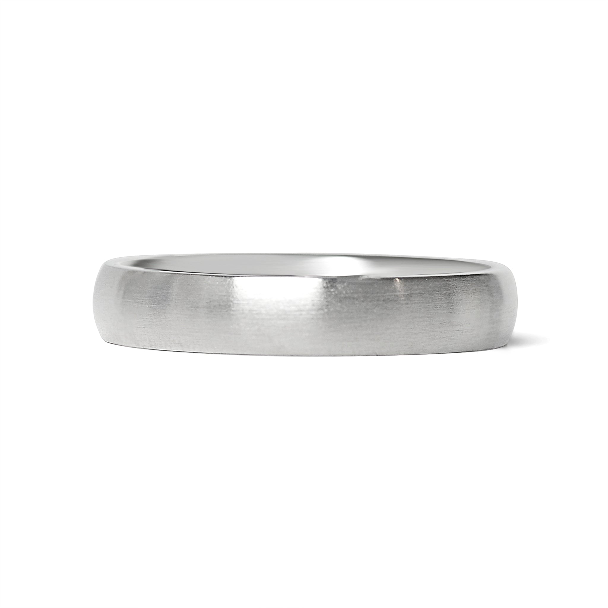 Stainless Steel Brushed Rounded Blank Ring