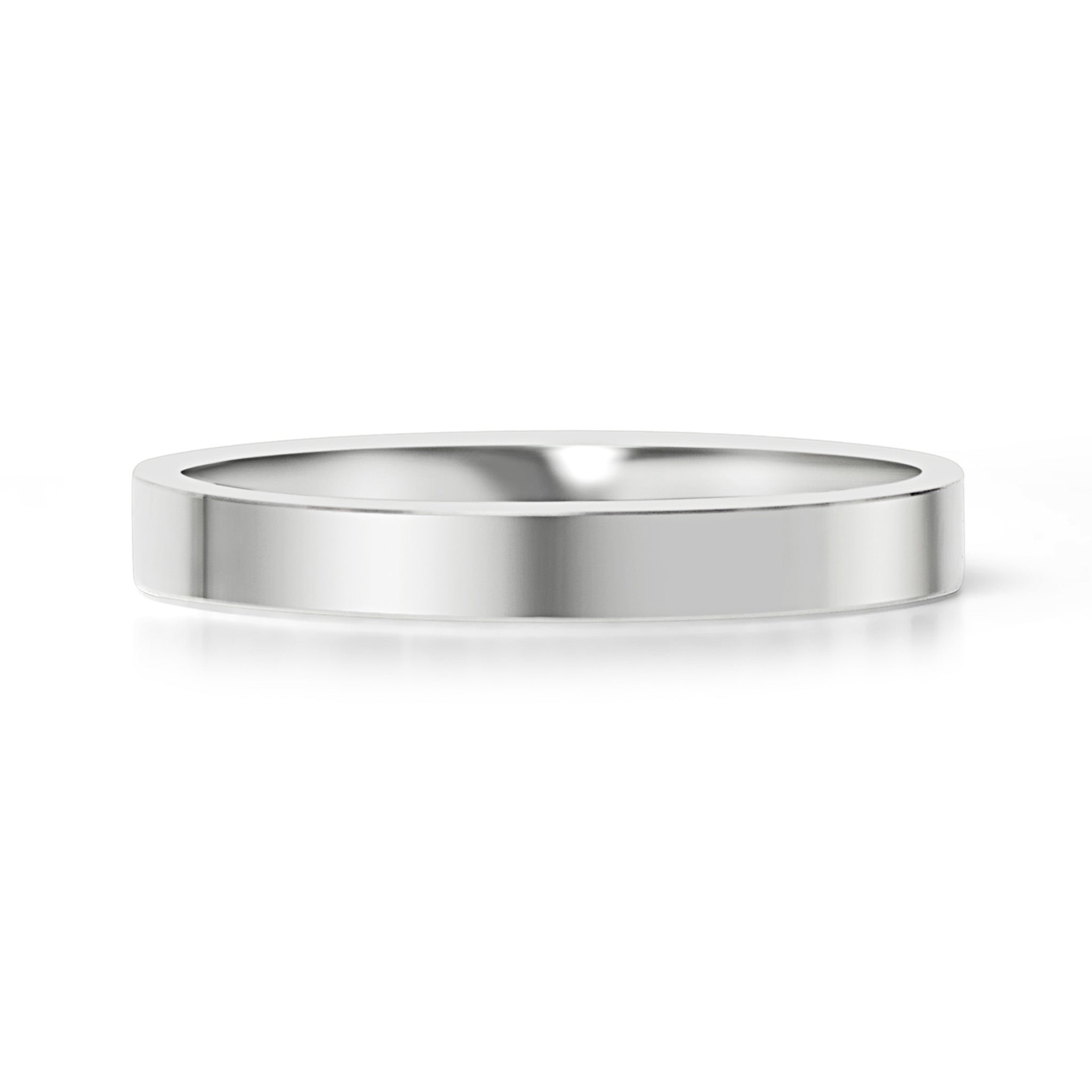 Stainless Steel Polished Flat Blank Ring