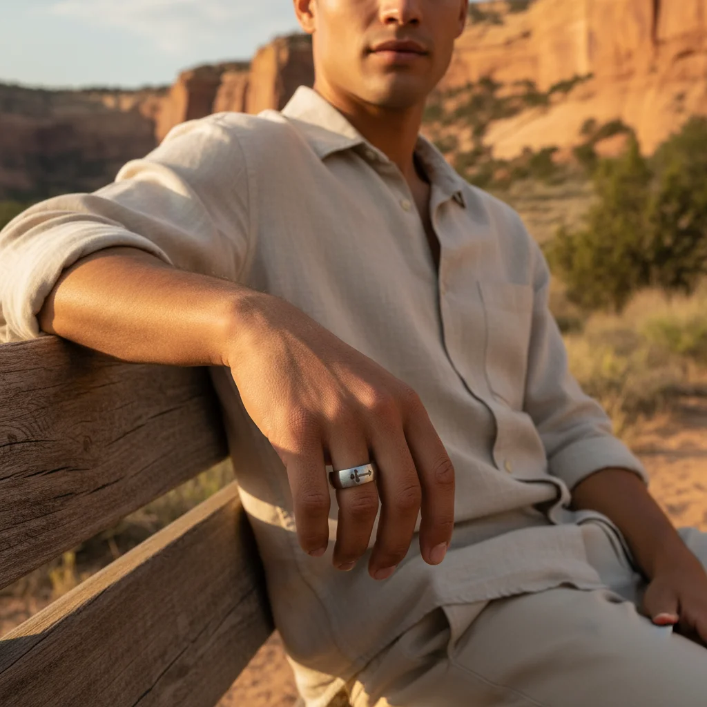 Rostfritt stålskurt utskärda borstade tomma ring / CFR7023