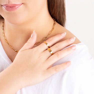 Wholesale jewelry 14K Gold Filled Plus Flat Blank Ring- model- 3mm and 5mm