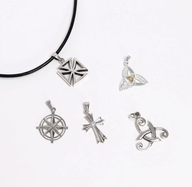 Black Leather Cord Necklace With Stainless Steel Lobster Clasp