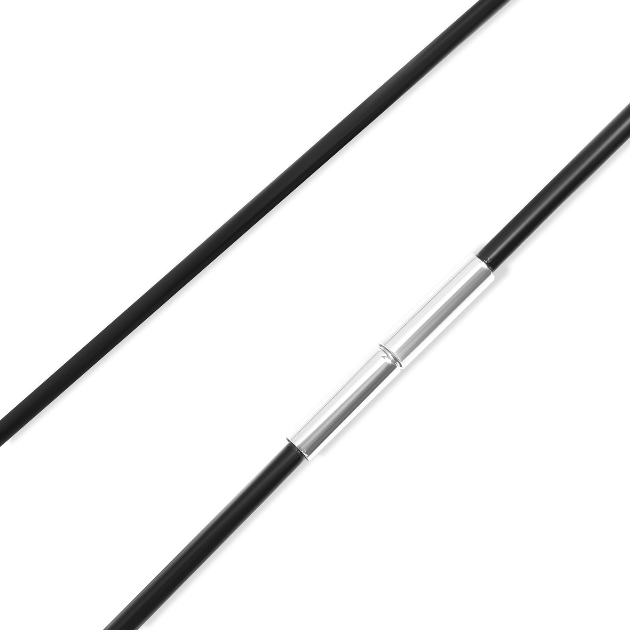 Black Leather Cord Necklace With Stainless Steel Twist Open Clasp