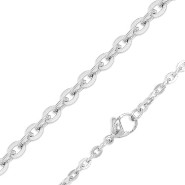 Edelstahl Flat Oval Loop Kette/CHJ2109