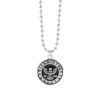 United States Army Stainless Steel Polished Pendant with Ball Chain