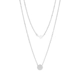 Layered Chain Pearl Charm Necklace