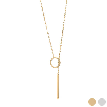 PVD en or 18 carats en boucle en acier inoxydable Collier de lariat/chn0008