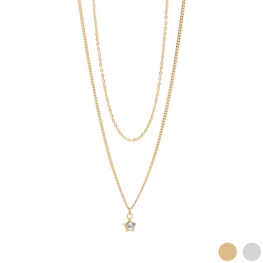 18K Gold PVD Edelstahlgeschichtetes Sterncharme Halskette/CHN0017