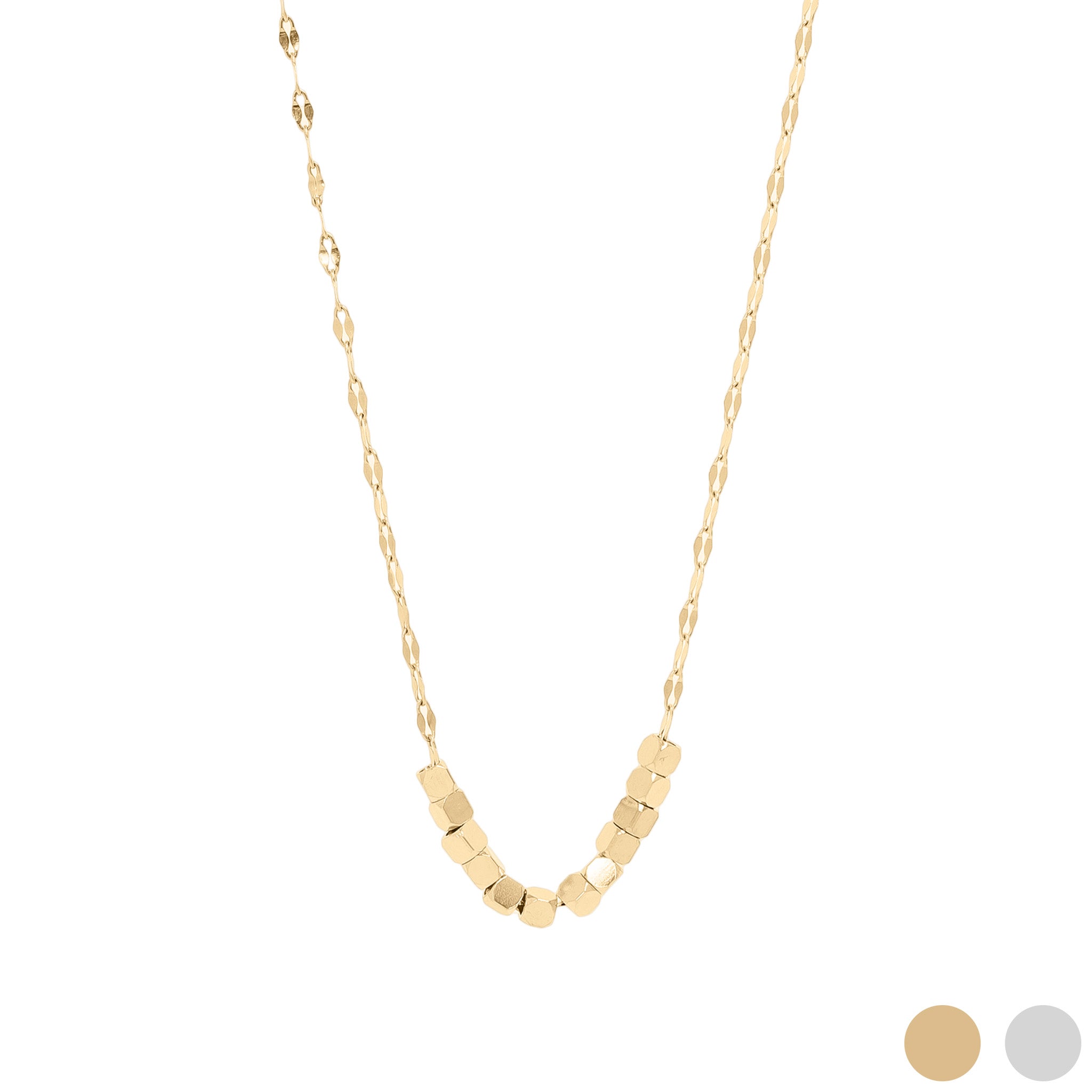 18K Gold PVD Lip Chain Charm Necklace / CHN0023