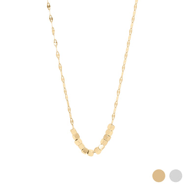 Collier à charme de chaîne de lèvres en PVD 18 carats/Chn0023