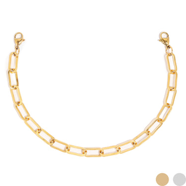 18K PVD PVD de acero inoxidable PaperClip Camioner Cadena/CHN0039