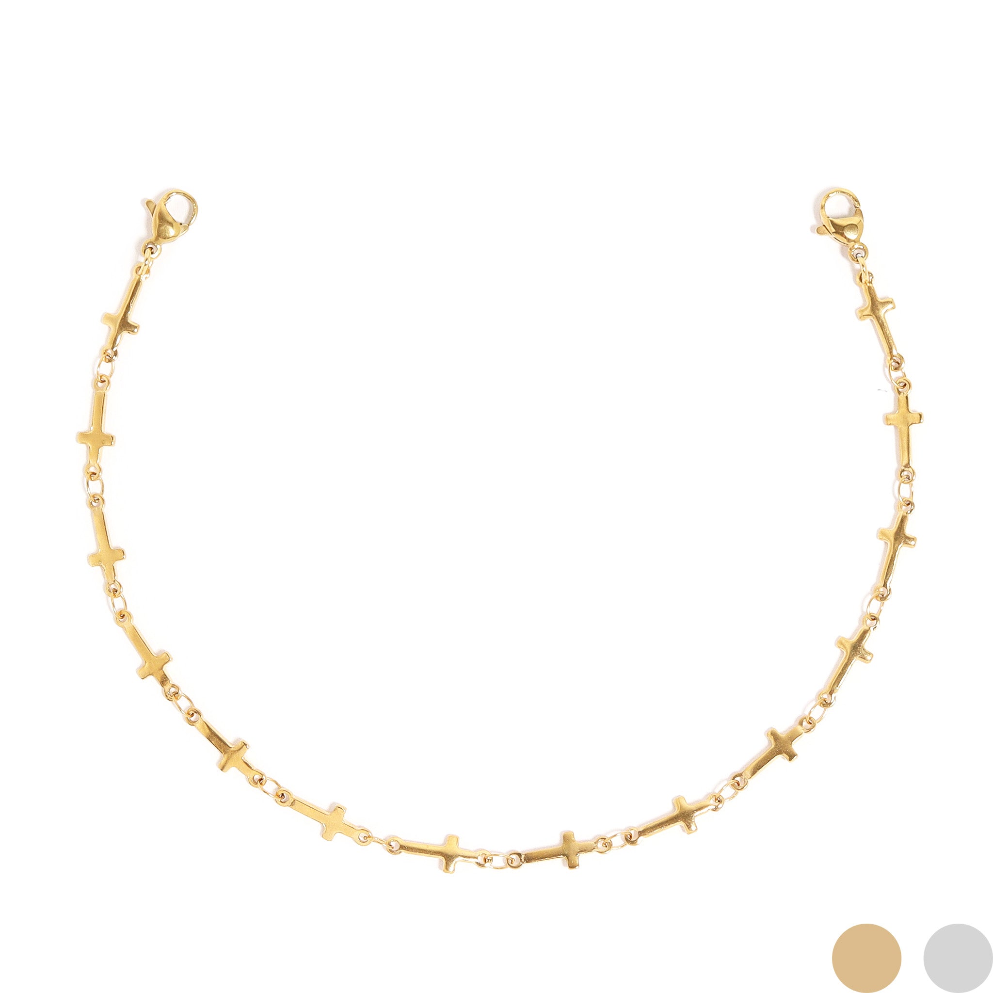 18k Gold PVD Rostfritt stål Cross Trucker Hat Chain / CHN0043