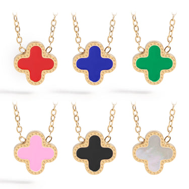 Lucky Clover Charm Necklace Group Colors