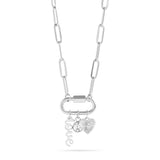 Carabiner Love Charm Paperclip Necklace