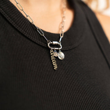 Carabiner Dream Charm Paperclip Necklace
