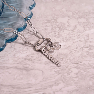 Carabiner Dream Charm Paperclip Necklace