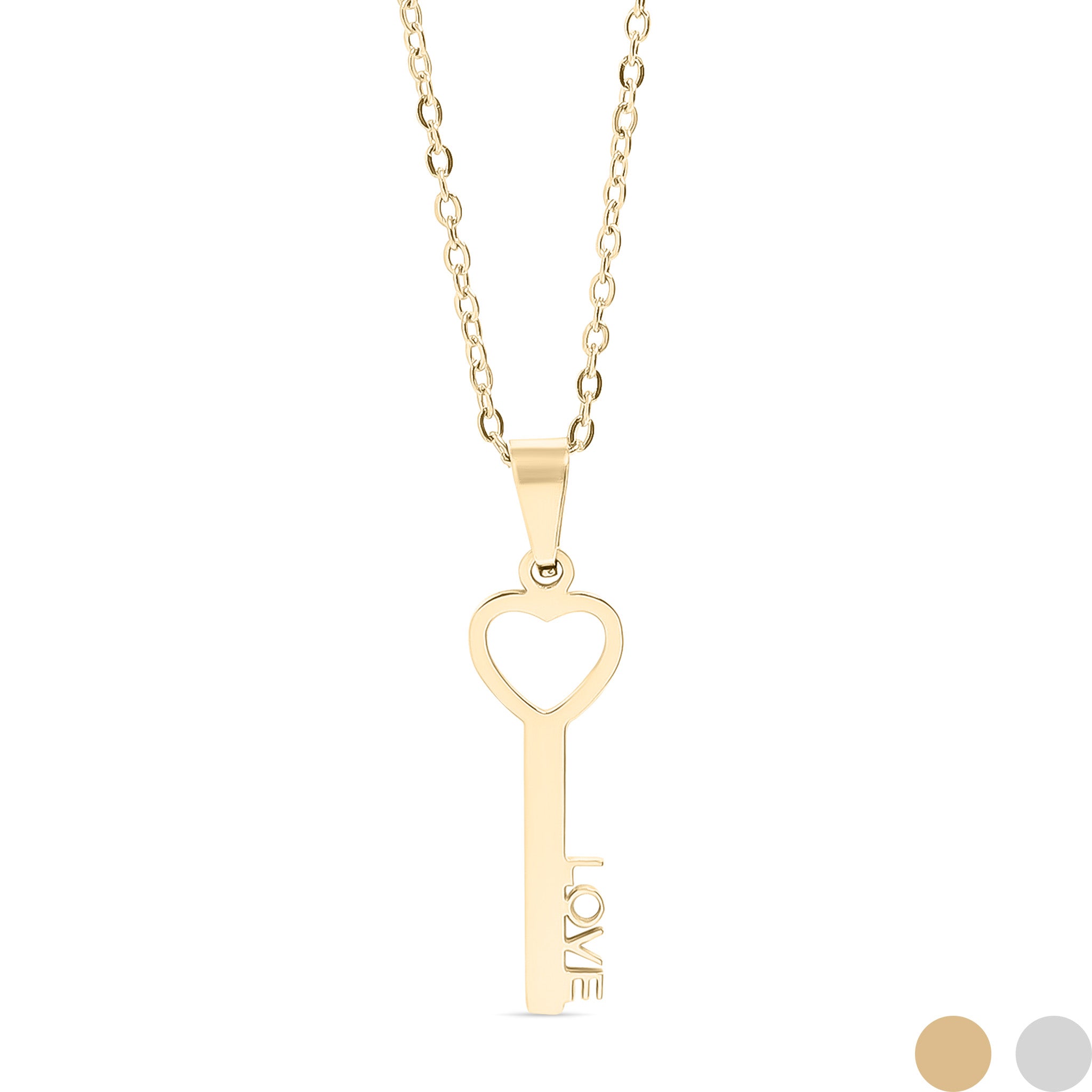 Heart Key Pendant Necklace
