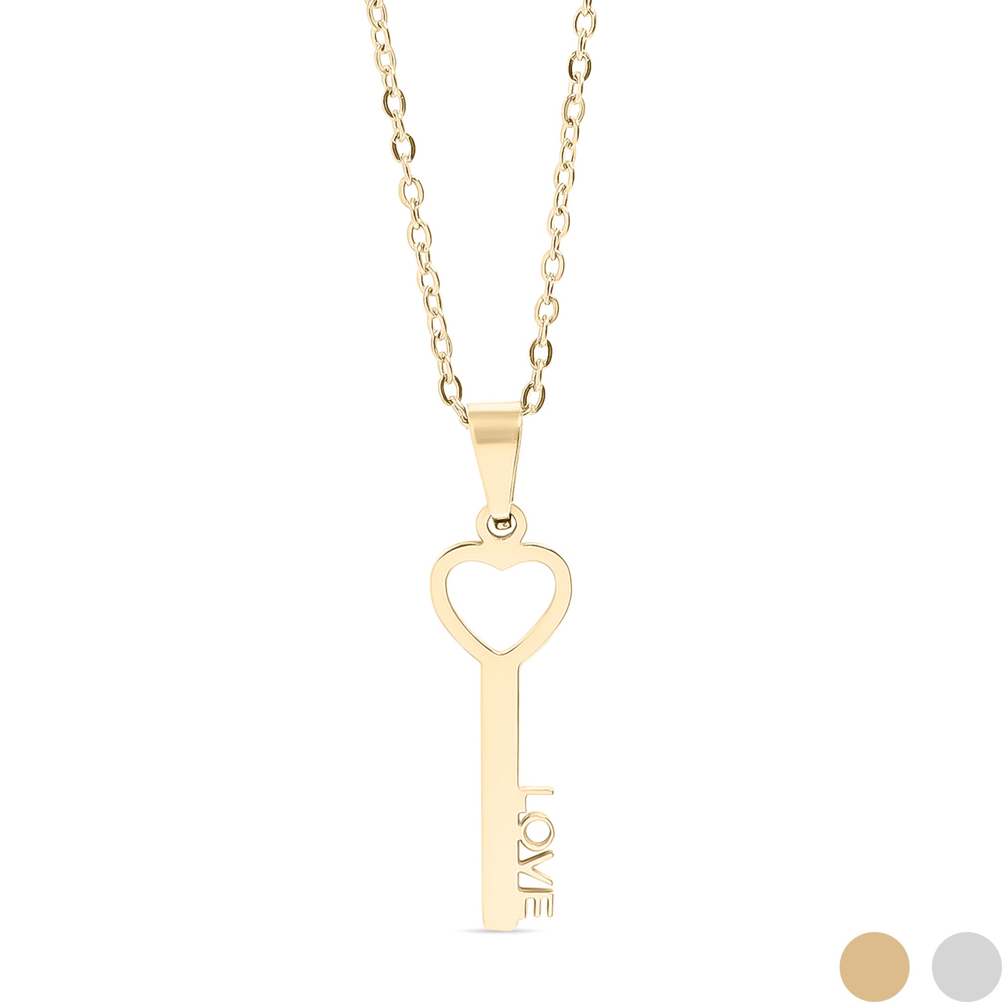 Heart Key Pendant Necklace