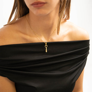 Heart Key Pendant Necklace Lifestyle