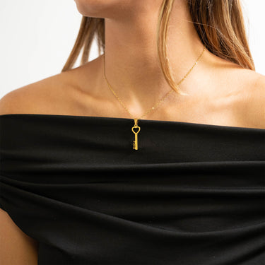Heart Key Pendant Necklace Lifestyle