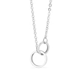 18K Gold PVD Stainless Steel Intertwined Rings Necklace / CHN0078