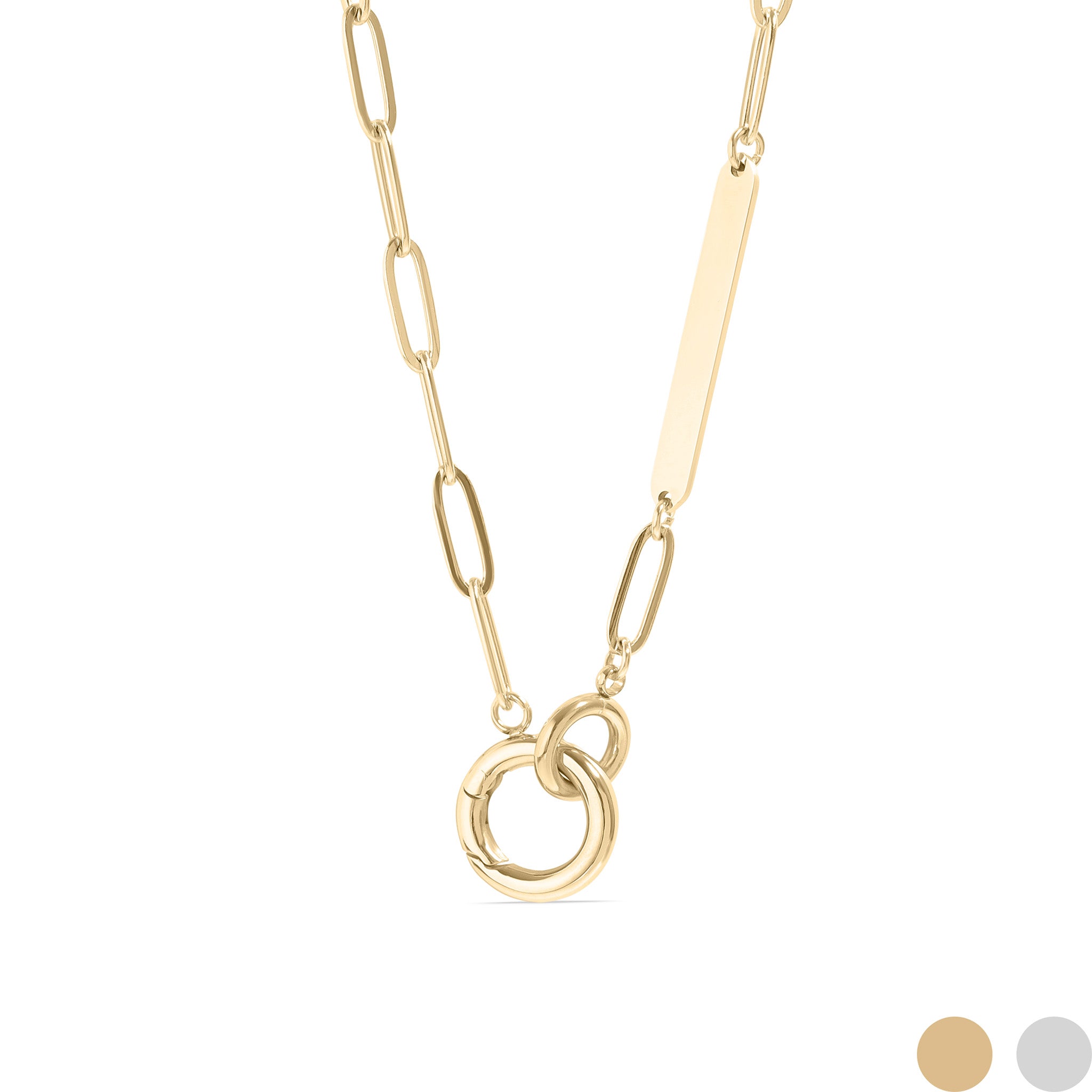 Charm Keeper Necklace with engraveble Bar