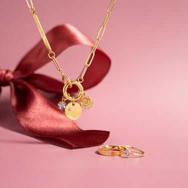 Charm Keeper Necklace with engraveble Bar 