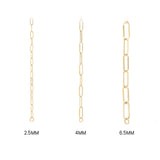 18K Gold PVD Paperclip Connector Chain Necklace
