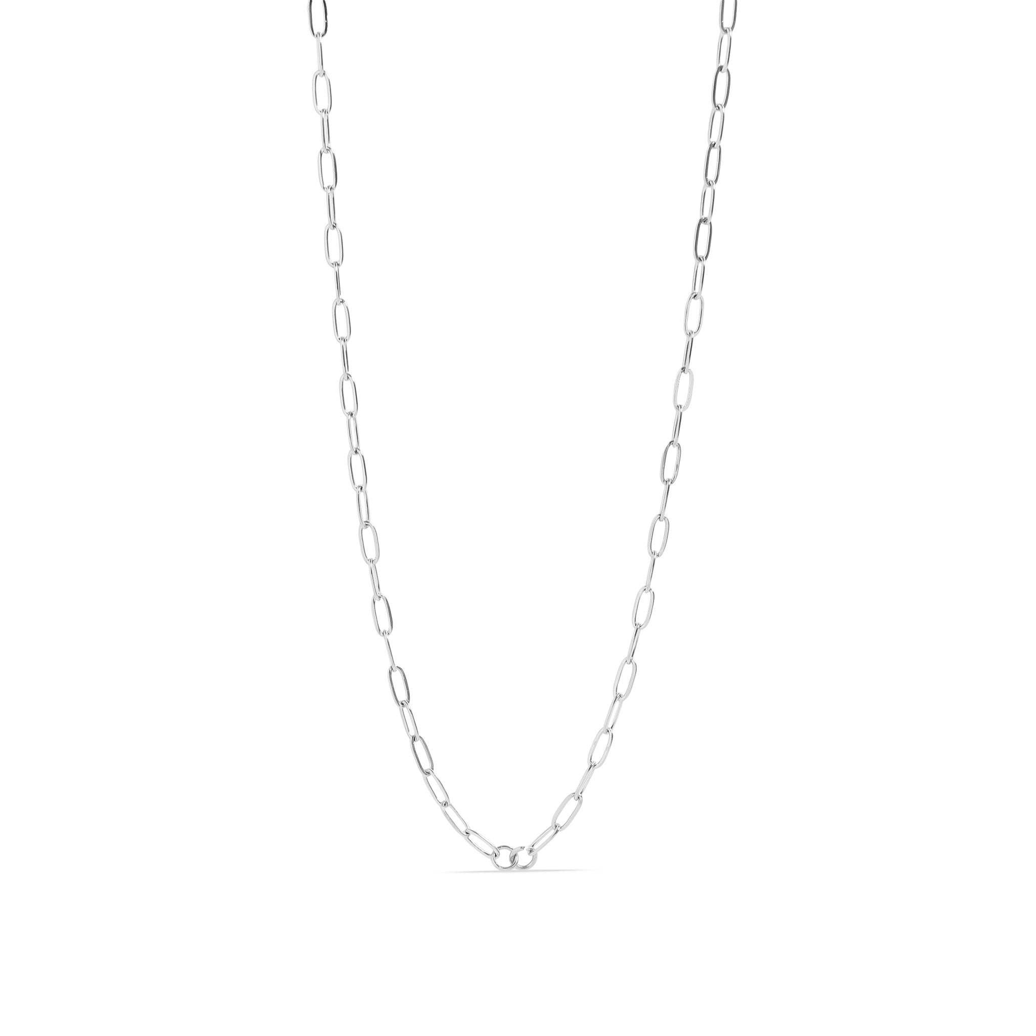 Rostfritt stål Gem Connector Chain Necklace / CHN0081