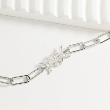 Stainless Steel Paperclip Connector Chain Necklace