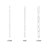 Stainless Steel Paperclip Connector Chain Necklace