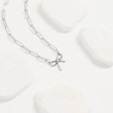 Stainless Steel Paperclip Connector Chain Necklace