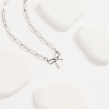 Stainless Steel Paperclip Connector Chain Necklace