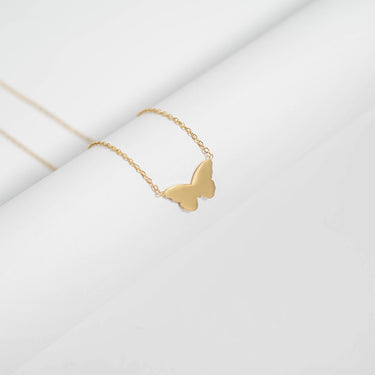 Blank Engravable Butterfly Necklace Lifestyle