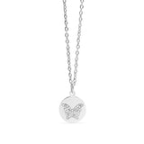 Stone Butterfly Pendant Necklace