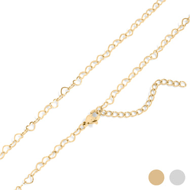 18K Gold PVD Edelstahl Herzkette Halskette/CHN0096