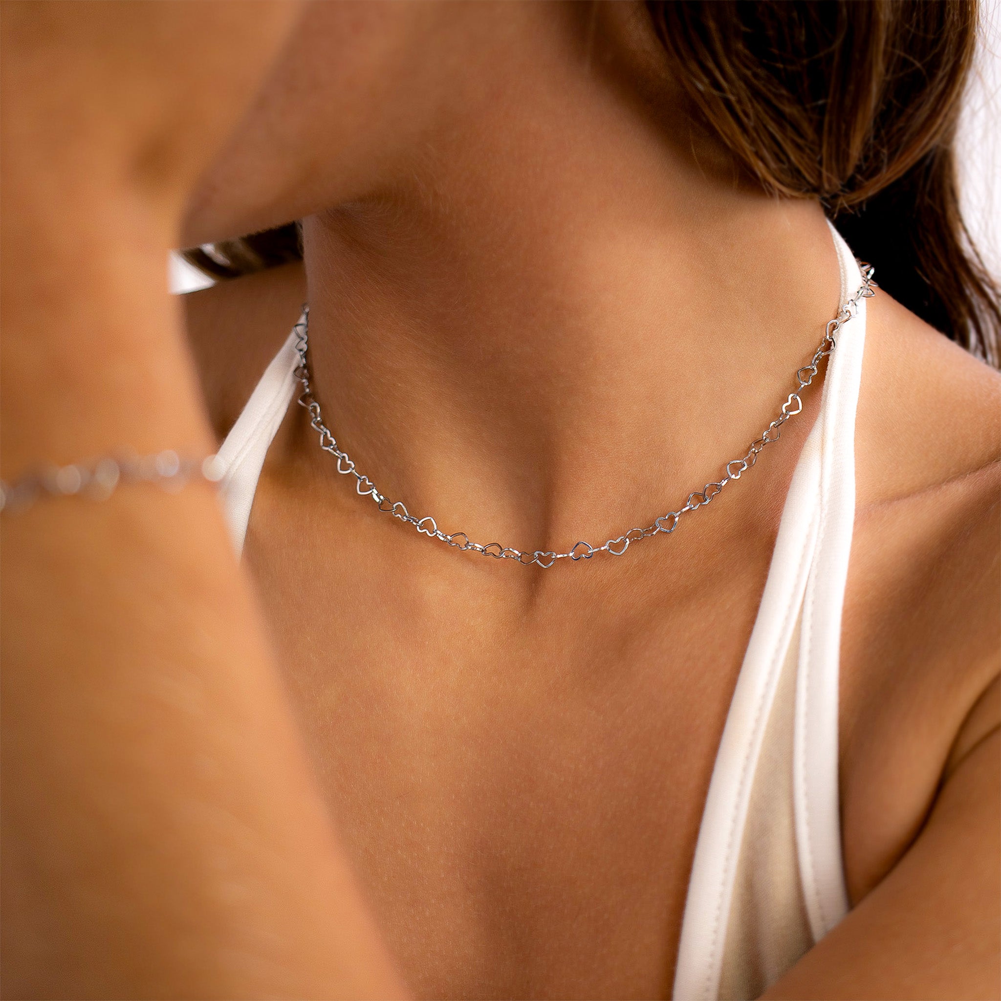 Heart Link Chain Necklace