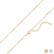 Stainless Steel Satellite Bar Chain Necklace