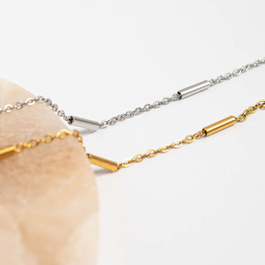 Stainless Steel Satellite Bar Chain Necklace