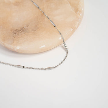 Stainless Steel Satellite Bar Chain Necklace