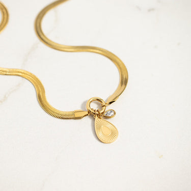 Herringbone Charm Holder Necklace 